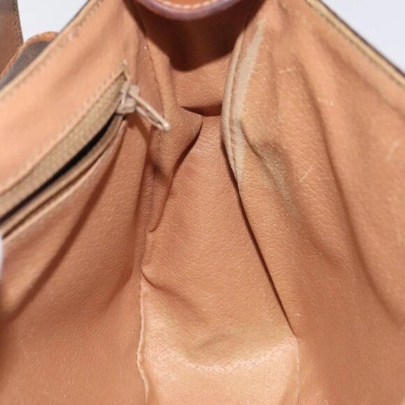 CELINE Macadam Canvas Shoulder Bag PVC Leather Brown Gold Auth BA1581 - Picture 12 of 16